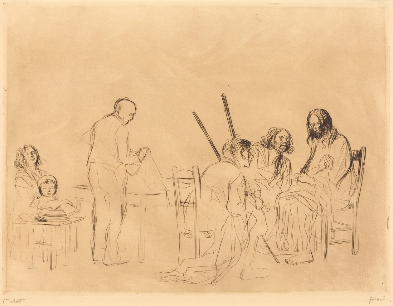 Před večeří v Emauzích (1. tabule) od Jean-Louis Forain