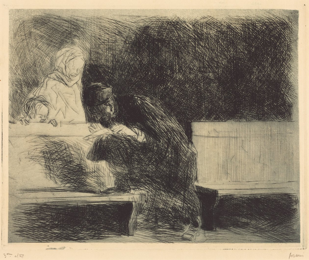 Advokát procházející spis od Jean-Louis Forain