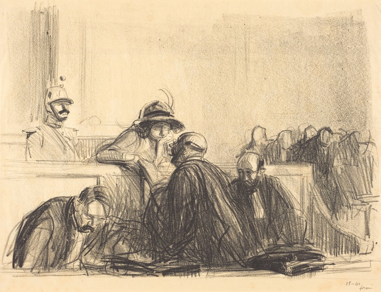 Advokát hovořící se svou klientkou od Jean-Louis Forain