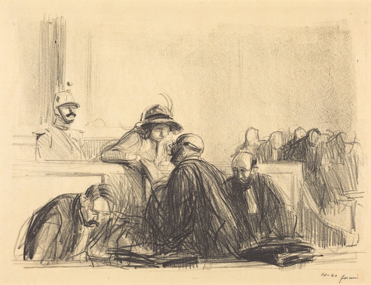 Advokát hovořící se svou klientkou od Jean-Louis Forain