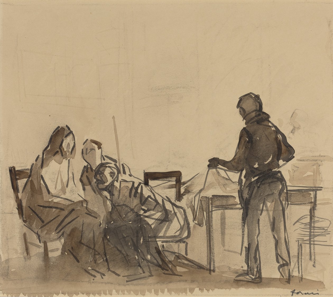 Před repastem v Emauzích od Jean-Louis Forain