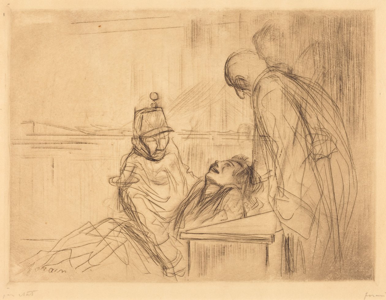 Omdlení při slyšení (omdlení při slyšení) od Jean-Louis Forain