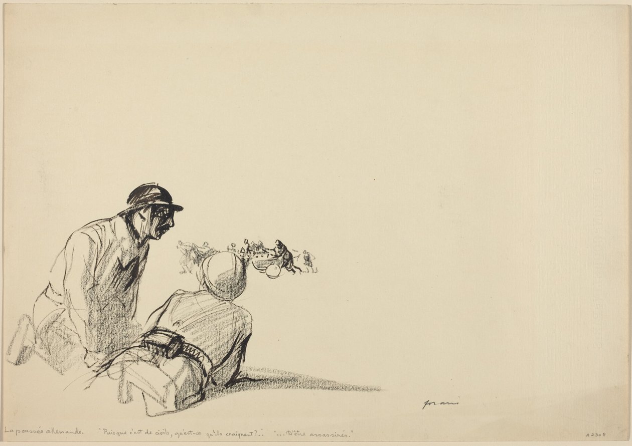 Německý postup od Jean-Louis Forain