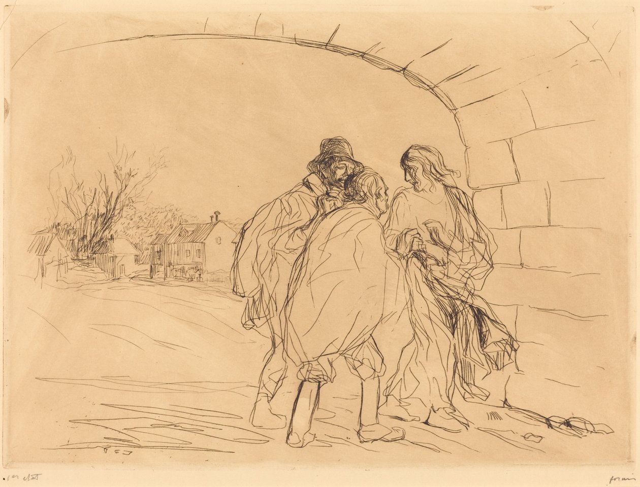 Setkání pod obloukem (první deska) od Jean-Louis Forain