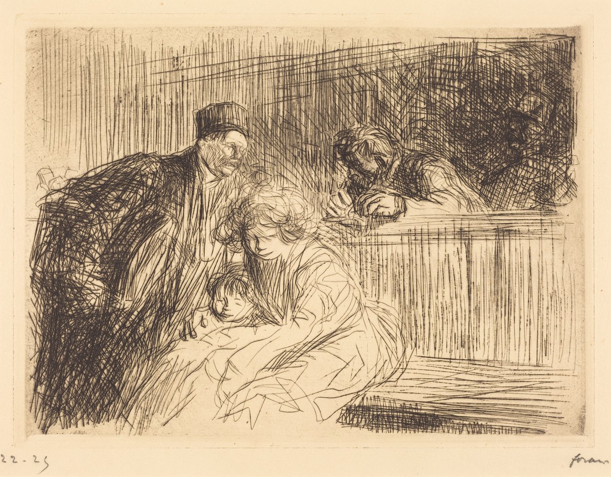 Advokát hovoří s obžalovaným (druhá deska) od Jean-Louis Forain