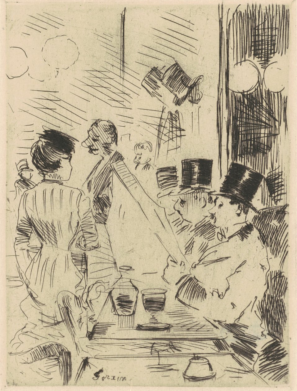 Kavárna od Jean-Louis Forain