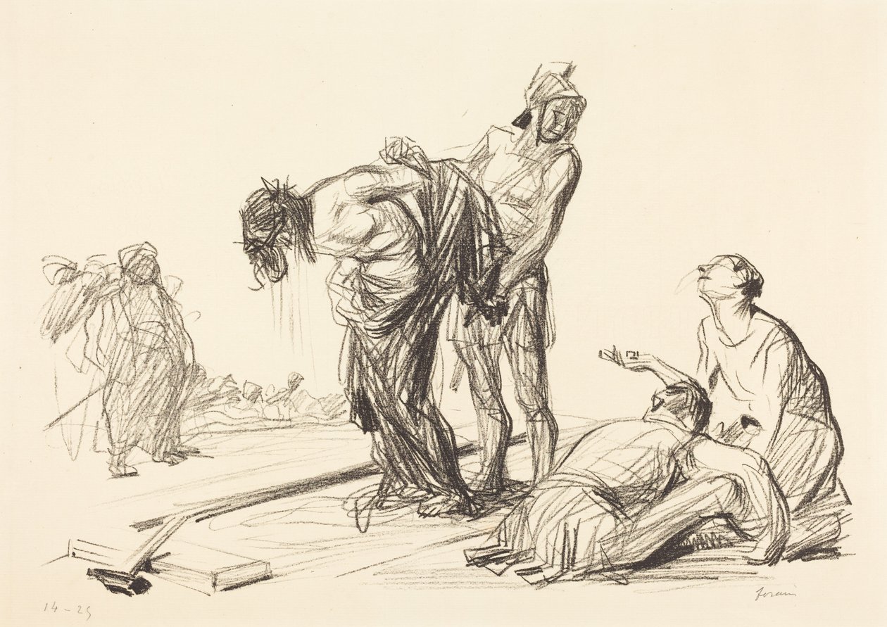 Kristus zbavený oděvů (Christ Stripped of His Clothes) od Jean-Louis Forain