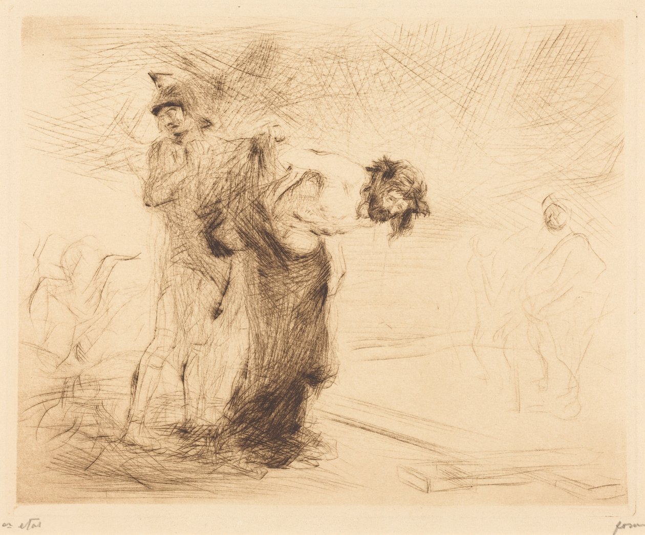 Kristus zbavený oděvů (Christ Stripped of His Clothes) od Jean-Louis Forain