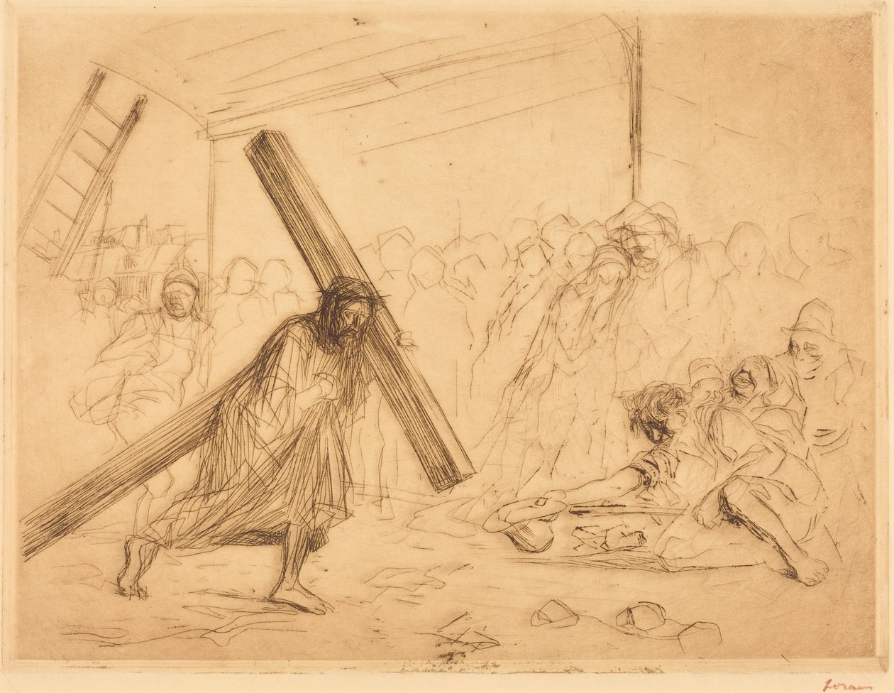 Kristus nesoucí svůj kříž (čtvrtá tabule) od Jean-Louis Forain
