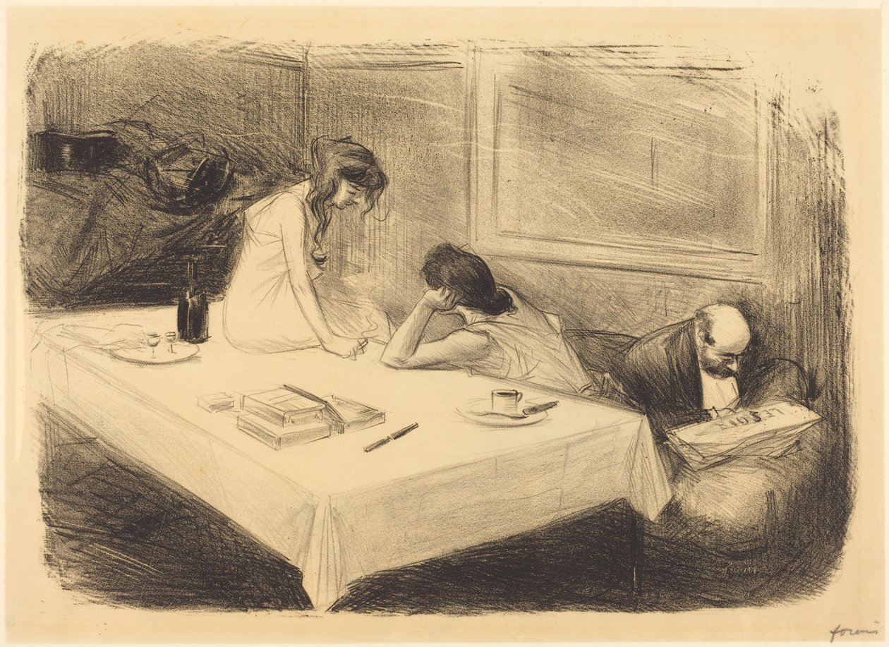 Soukromá místnost (1. deska) (The Private Room) (first plate) od Jean-Louis Forain