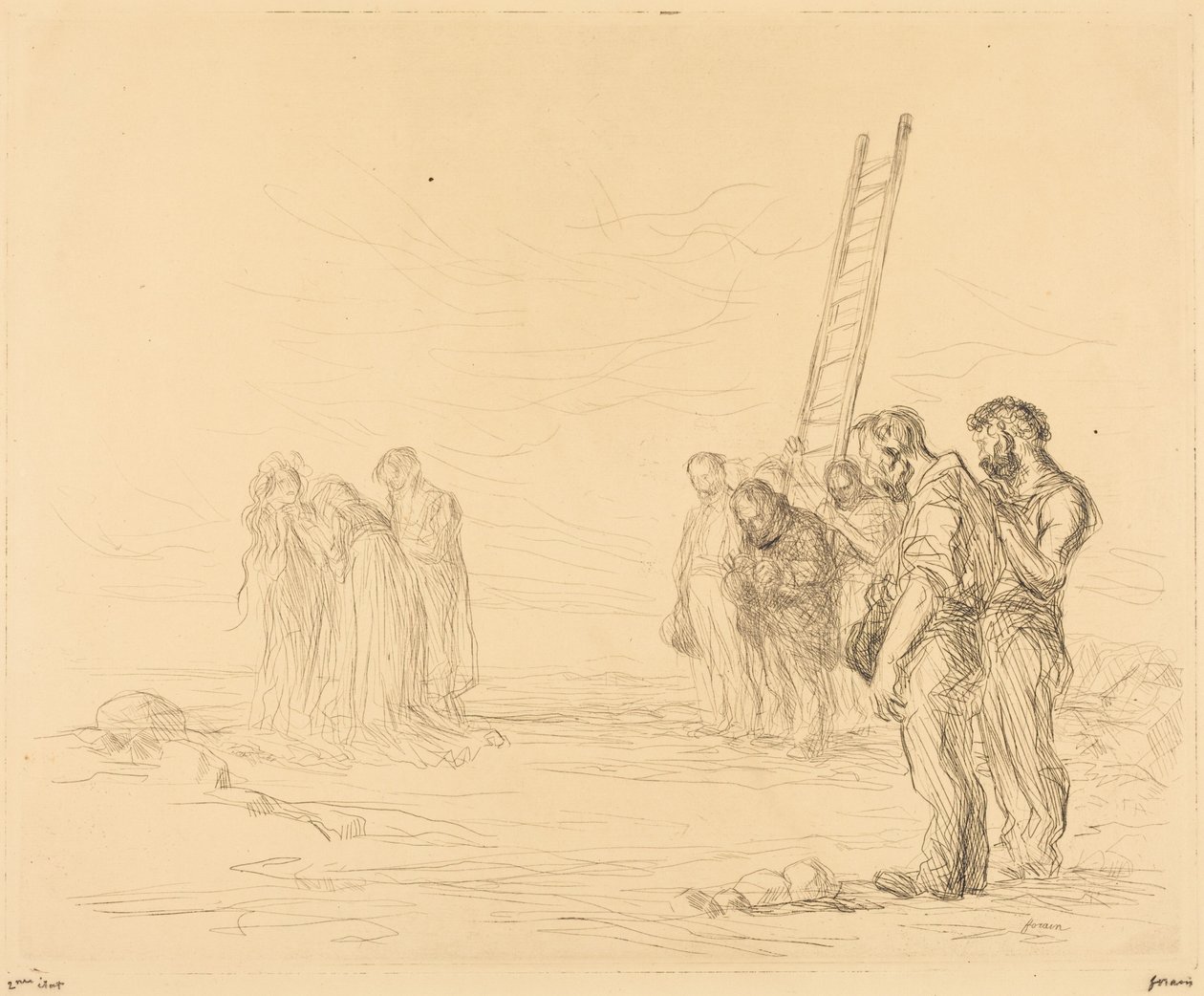 Kalvárie (1. deska) (Calvary) (první deska) od Jean-Louis Forain