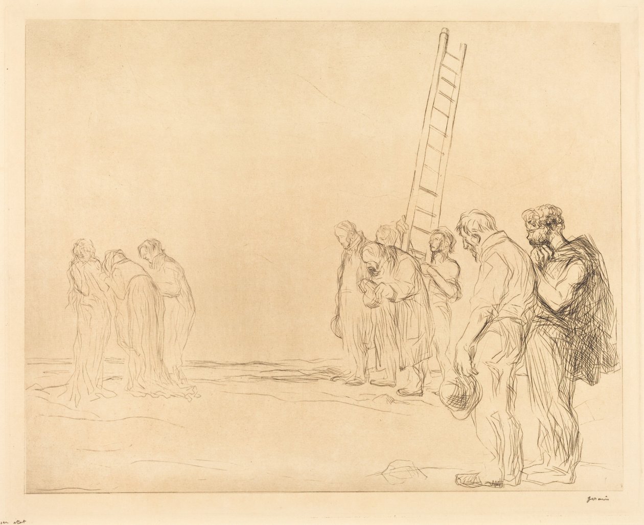Kalvárie (druhá deska) od Jean-Louis Forain