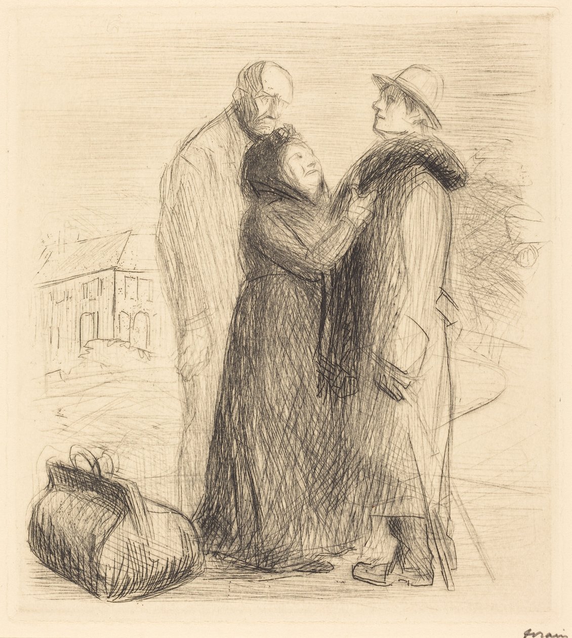 Odchod marnotratného syna (1. deska, svislá) (The Departure of the Prodigal Son) (první deska, svislá) od Jean-Louis Forain