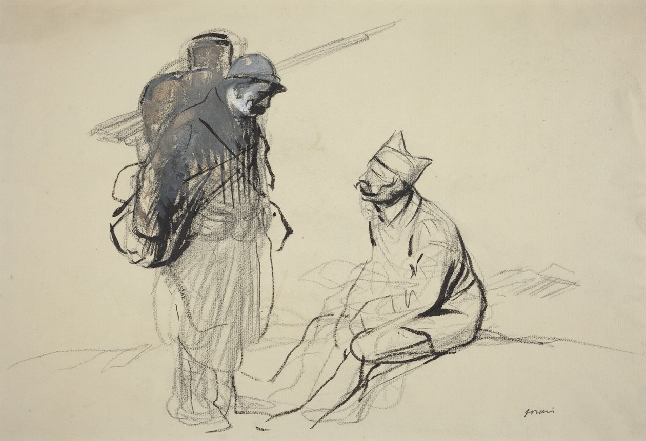 Poilu a Tommy si povídají od Jean-Louis Forain