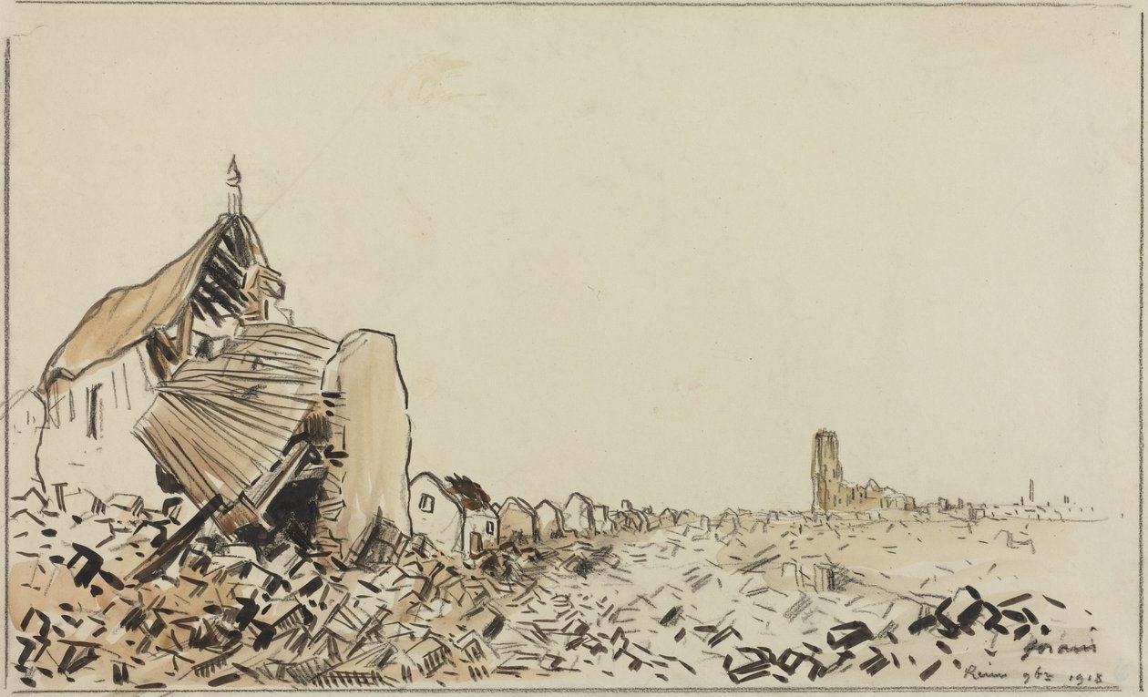Remeš, listopad 1918 od Jean-Louis Forain