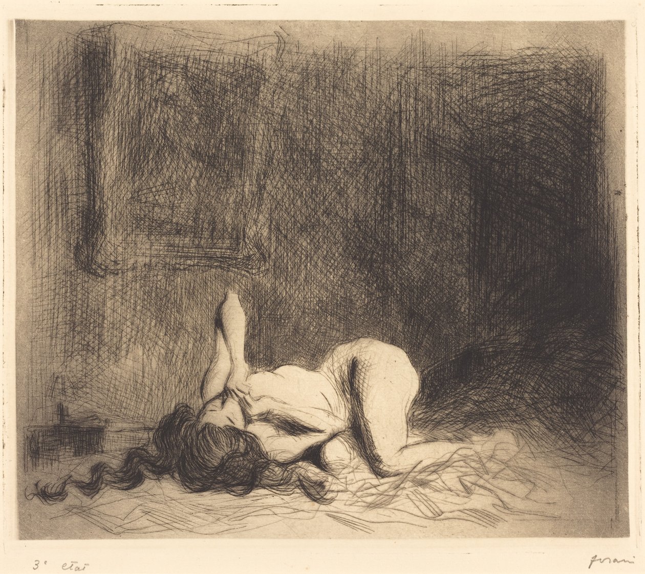 Na posteli od Jean-Louis Forain