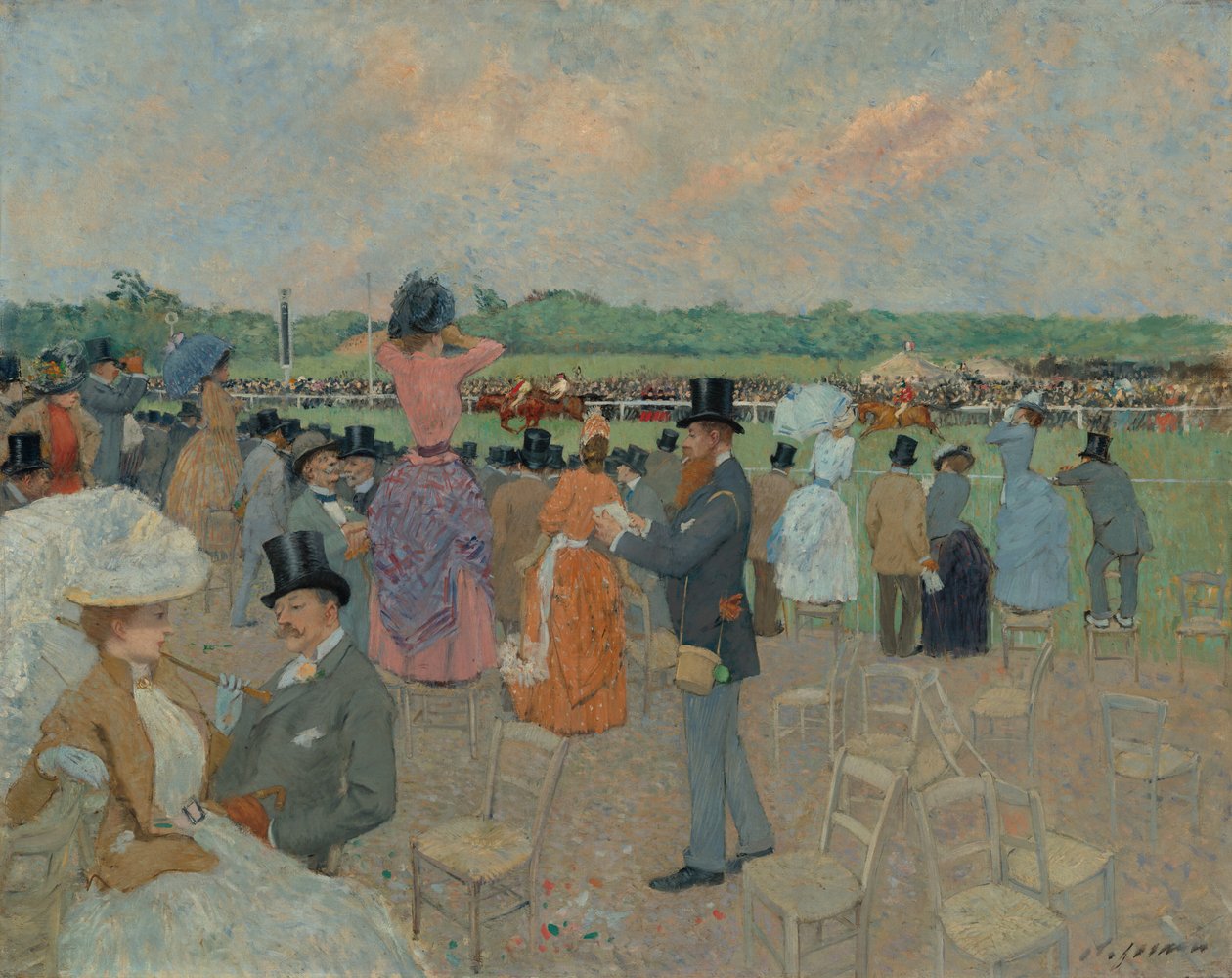 Závody v Longchamp od Jean-Louis Forain