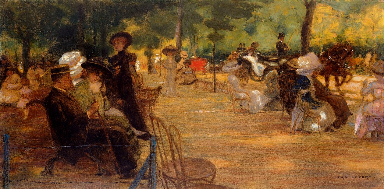 Elegantní setkání v Bois de Boulogne od Jean-Louis Lefort