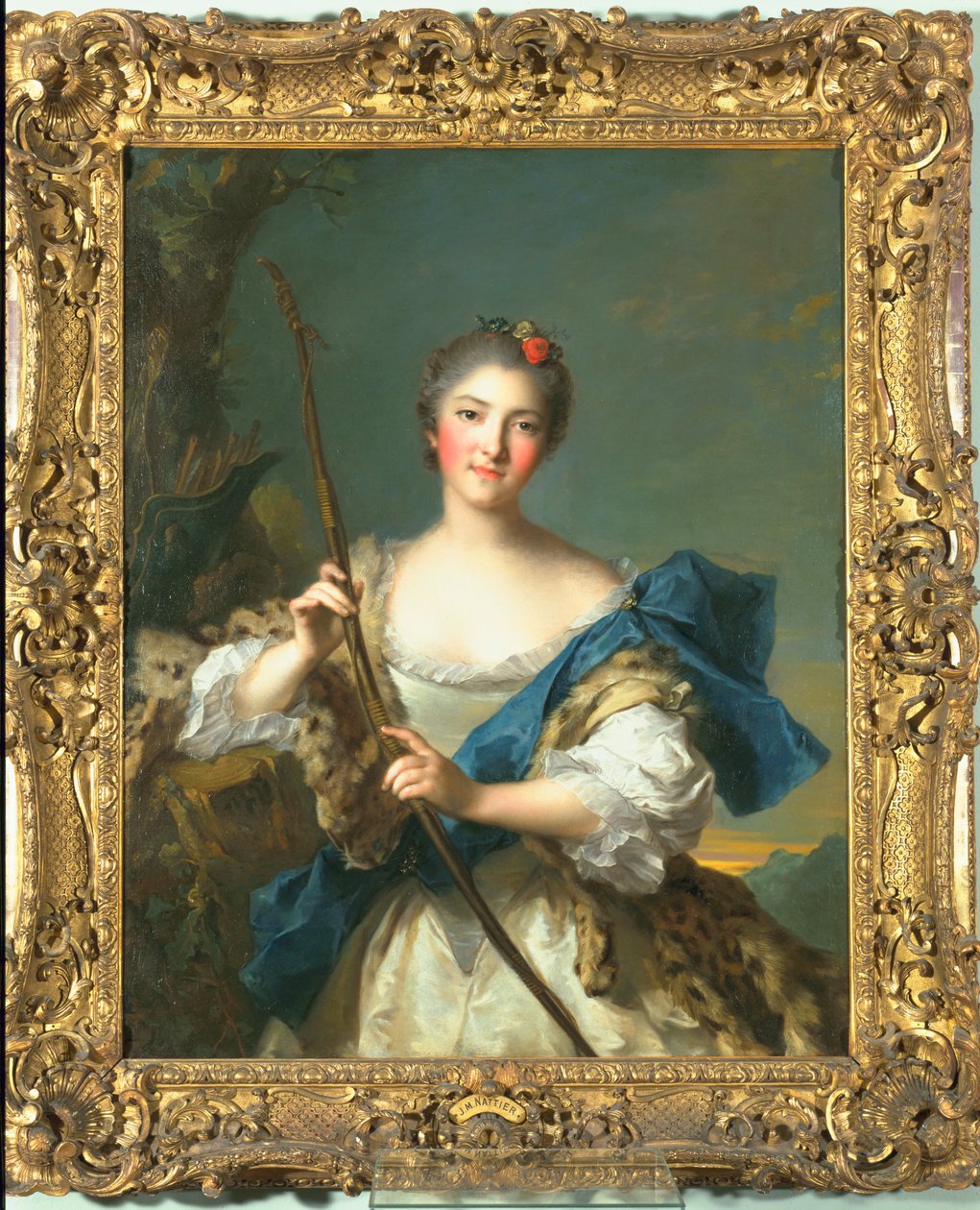 Mademoiselle de Migieu jako Diana, 1742 od Jean Marc Nattier