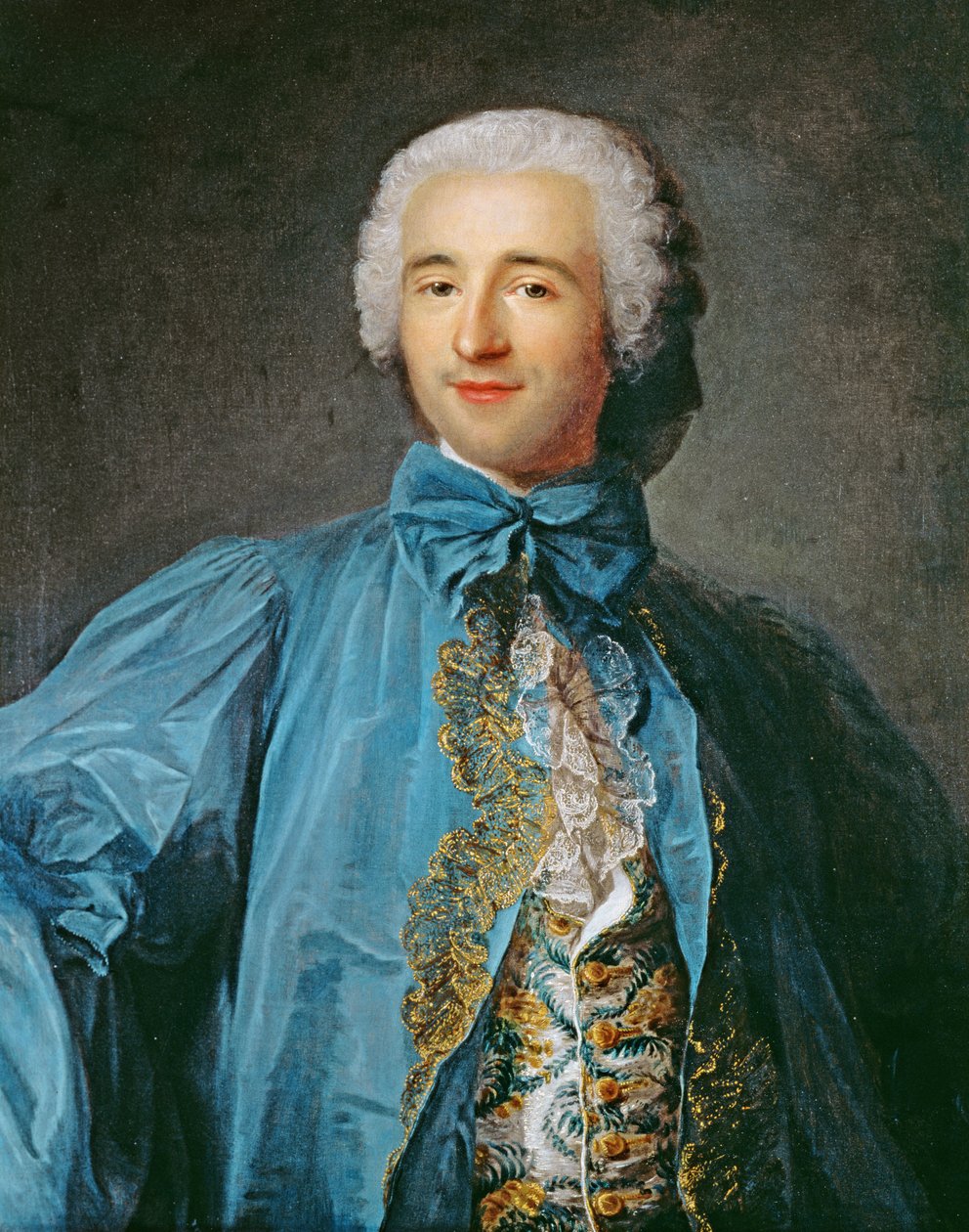 Portrét gentlemana v modrém kabátě od Jean Marc Nattier
