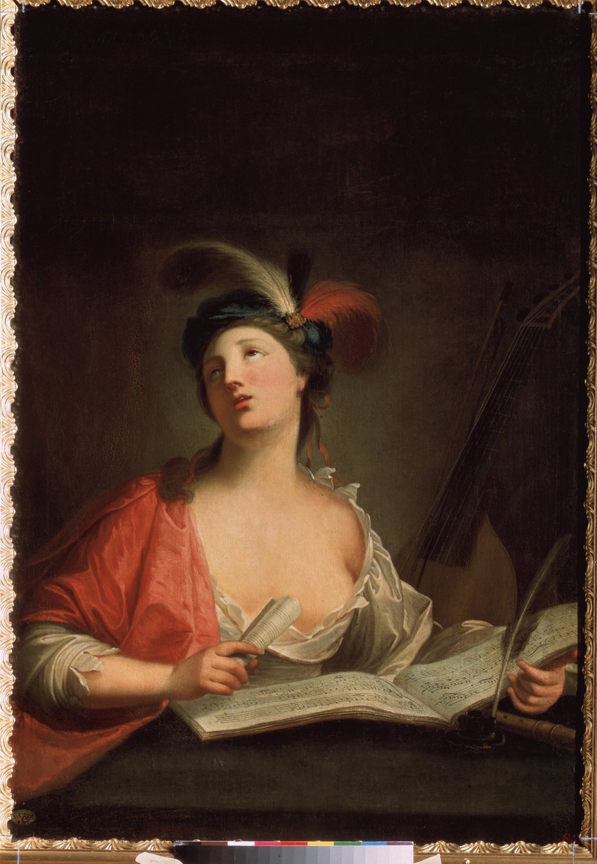 Alegorie hudby (Alegorie hudby). Obraz Jean Marc Nattier (Jean-Marc Nattier od Jean Marc Nattier