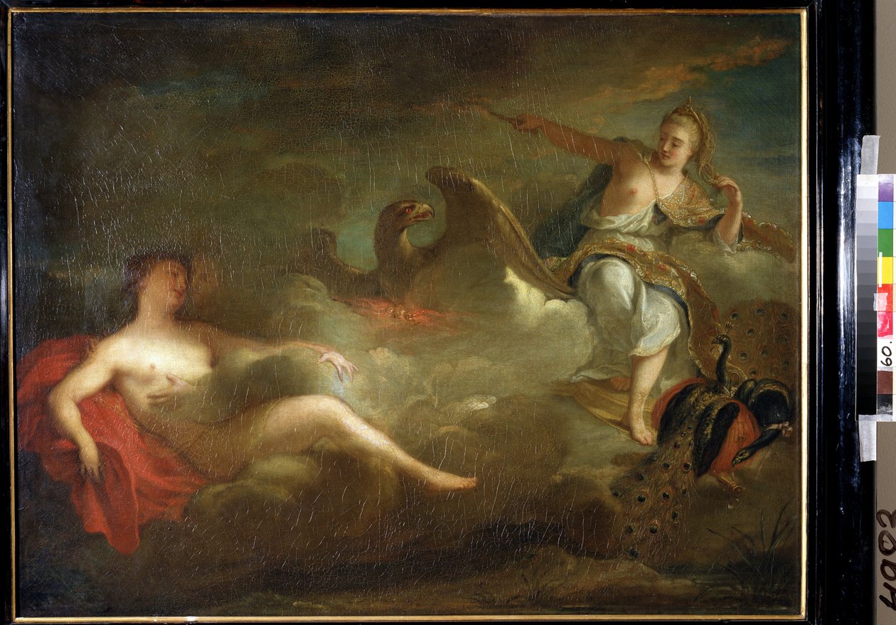 Jupiter, Juno a Io (Jupiter, Juno a Io). Obraz Jean Marc Nattier (Jean-Marc Nattier od Jean Marc Nattier