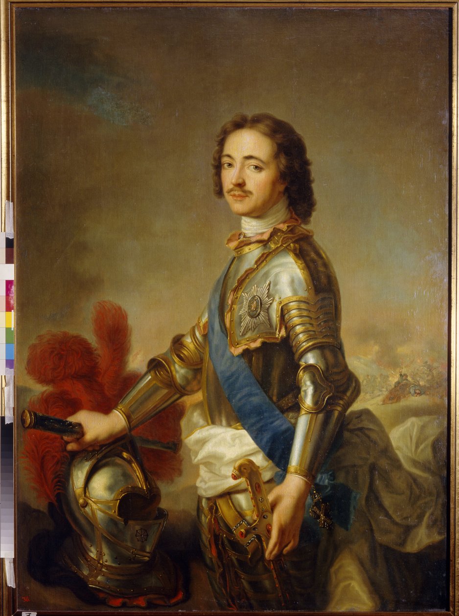 Portrét Petra 1. velkého (1672-1725) cara Ruska od Jean Marc Nattier