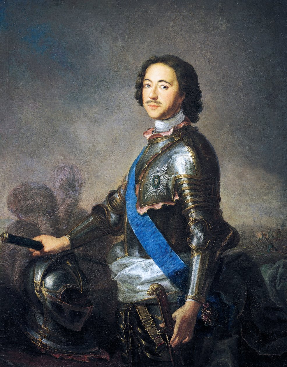 Portrét Petra I. známého jako Petr Veliký (Moskva od Jean Marc Nattier
