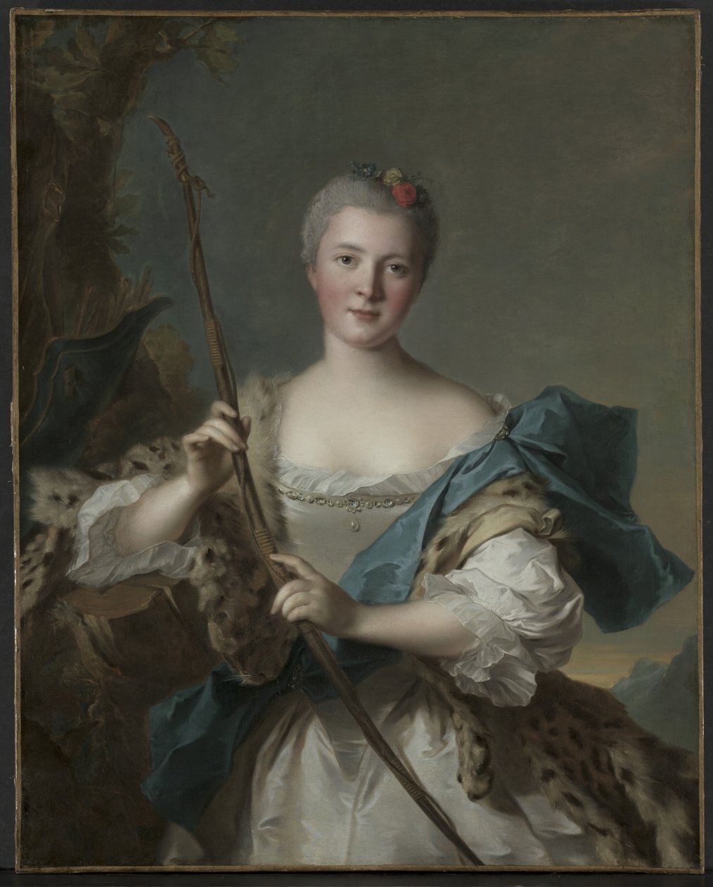 Portrét ženy jako Diana od Jean-Marc Nattier