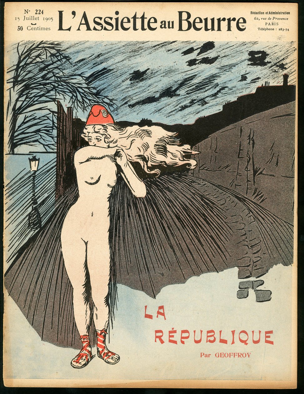 Obálka „“ „L’Assiette au Beurre““, číslo 224, satirické barvy od Jean Geoffroy