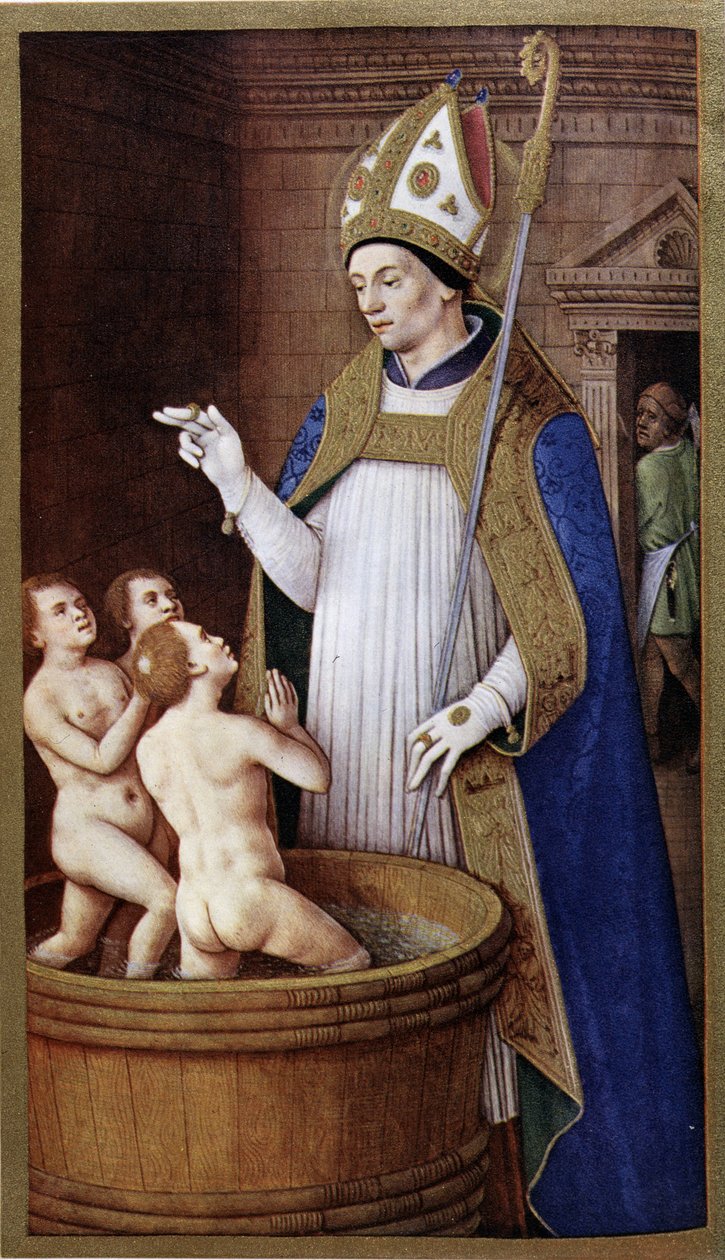 Svatý Mikuláš po Jean Bourdichon od Jean (after) Bourdichon