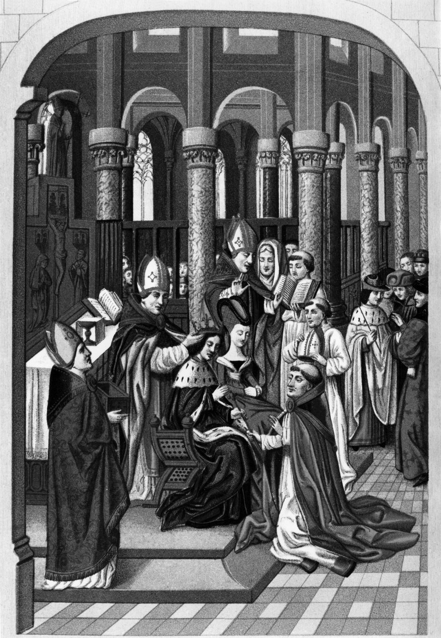 Korunovace francouzského krále Karla V. 19. května od Jean (after) Froissart
