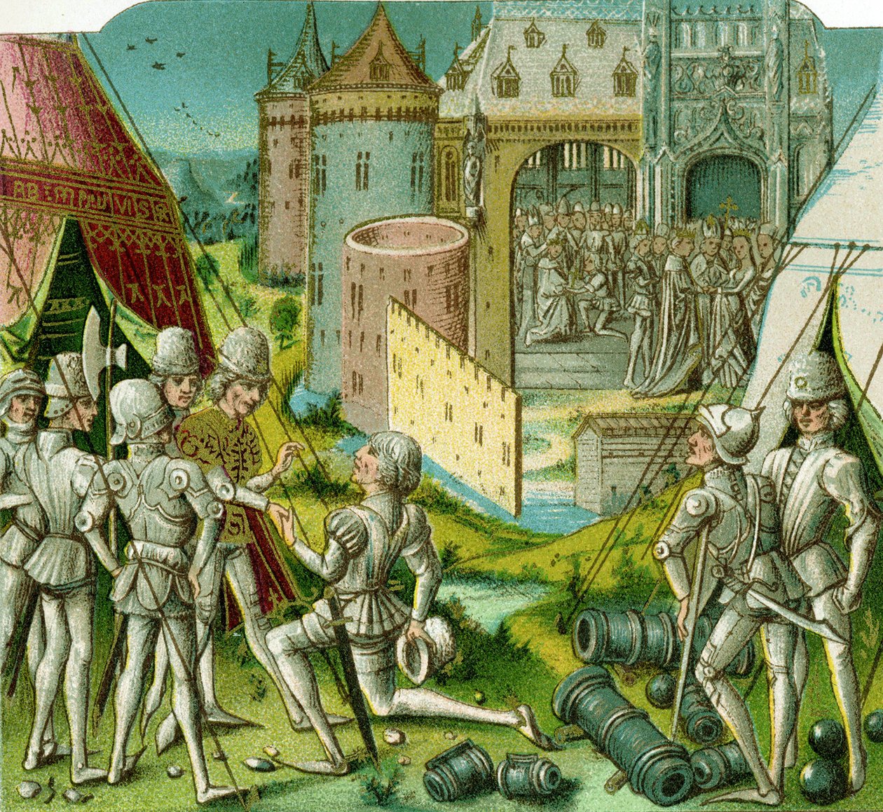 Markýz Zikmund Braniborský (nebo Lucemburský, císař Svaté říše římské od Jean (after) Froissart