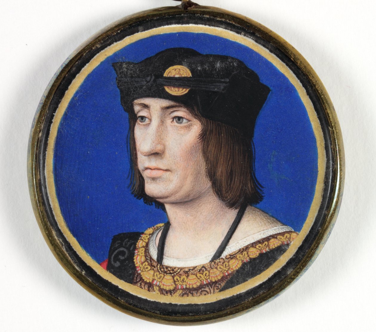 Francouzský král Ludvík XII. (akvarel a tělová barva na pergamenu) od Jean (attr.to) Perreal