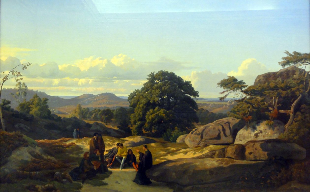 Abaelard hovoří se svými žáky u Melunu od Jean Achille Benouville