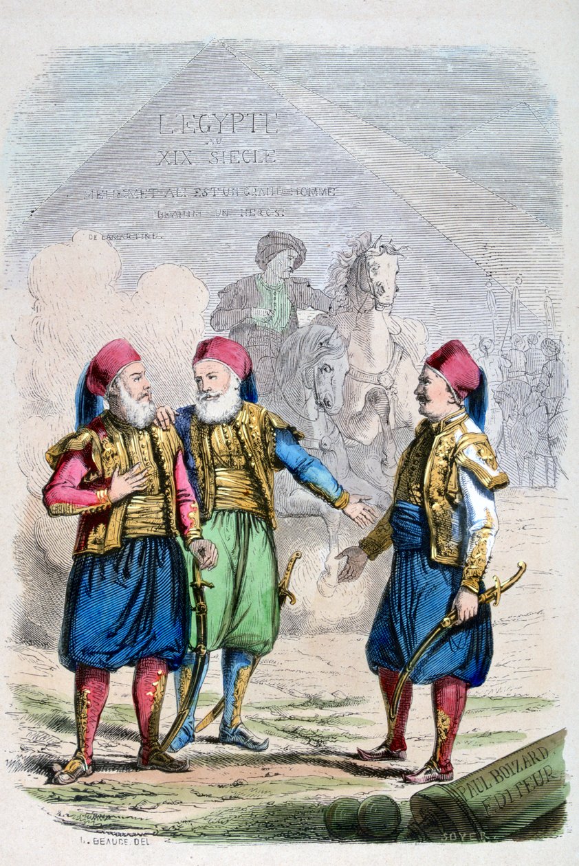 Tisk z Egypta 19. století, 1847 od Jean Adolphe Beauce