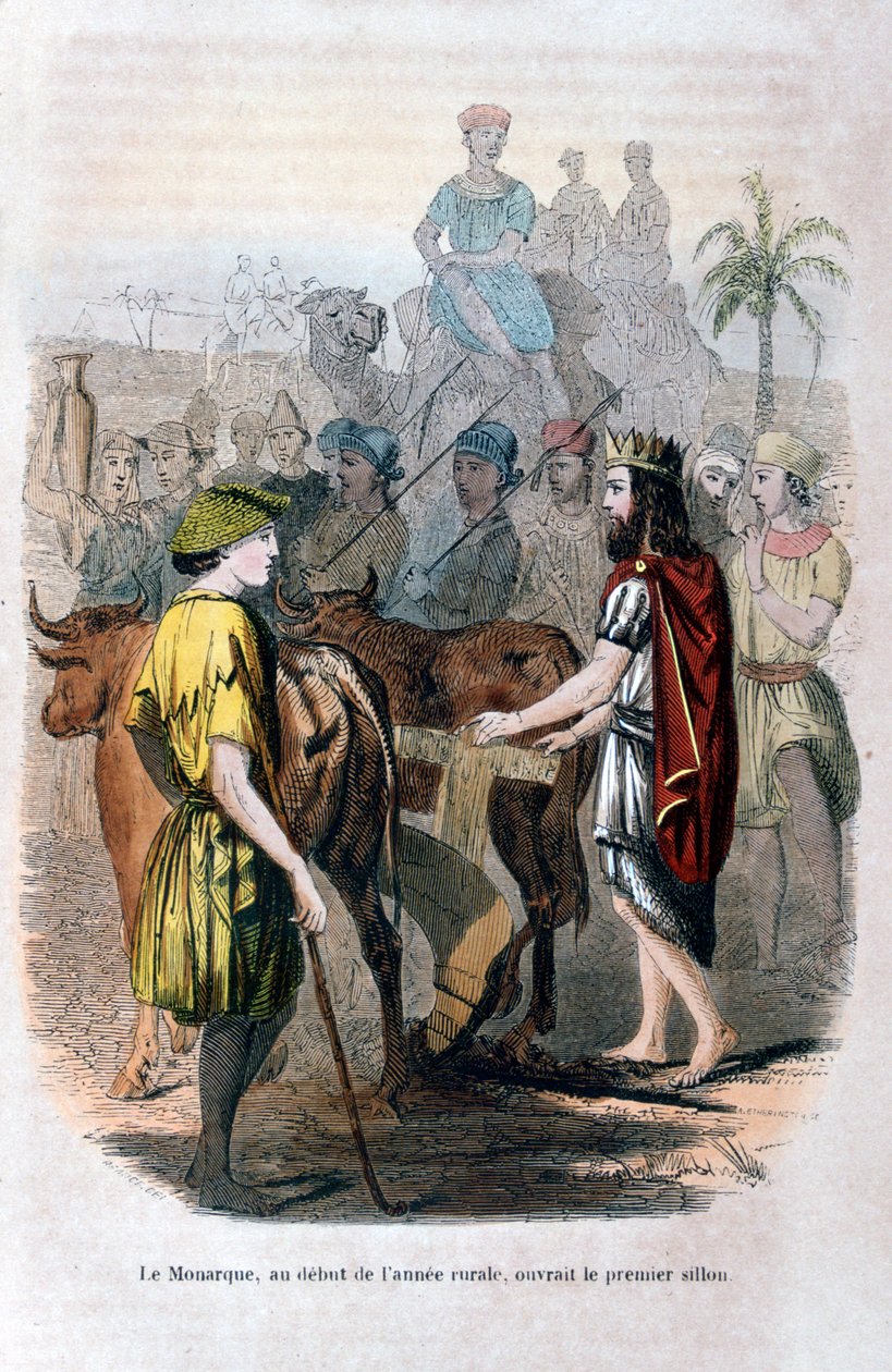 Monarcha na začátku venkovského roku otevřel první brázdu, 1847 od Jean Adolphe Beauce
