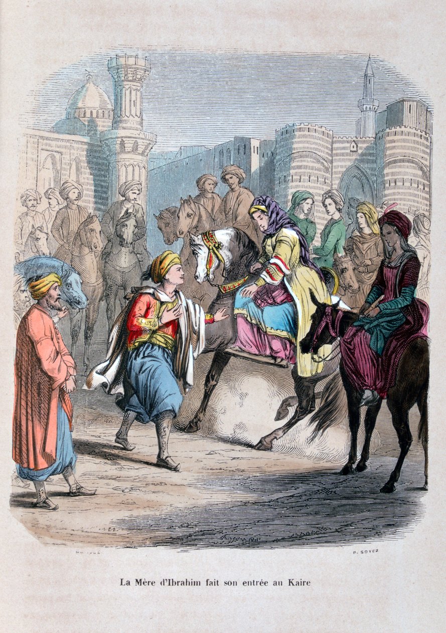 Matka Ibrahima Paši vstupuje do Káhiry, 1847 od Jean Adolphe Beauce