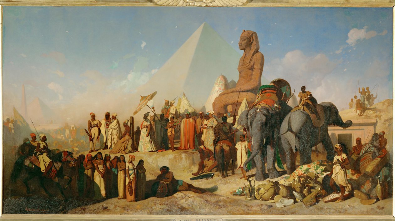 Kambýsés a Psammetich... od Jean Adrien Guignet