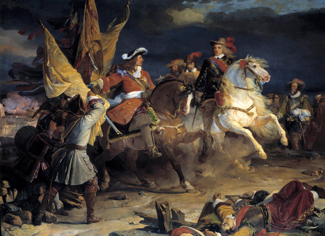 Bitvu u Villaviciosy vyhrál marechalský vévoda z Vendome nad hrabětem ze Stahrembergu 12.10.1710. Bitva u Villaviciosy se odehrála během války o španělské dědictví a postavila španělskou a francouzskou armádu proti rakouským zemím. od Jean Alaux