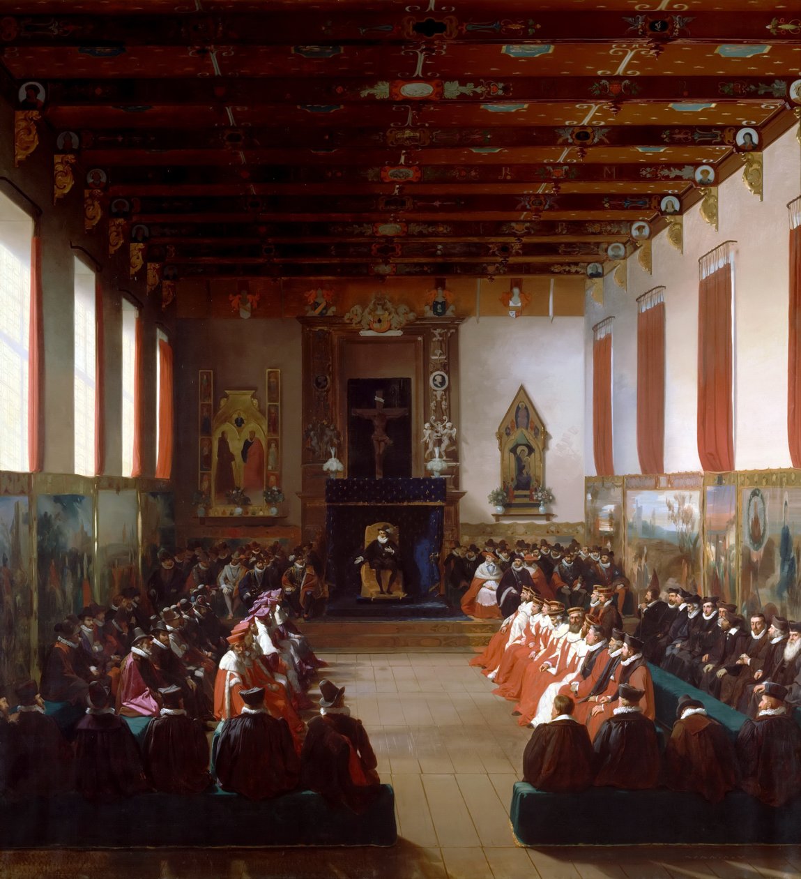 Shromáždění notables v Rouen Jindřich IV v roce 1596 od Jean Alaux
