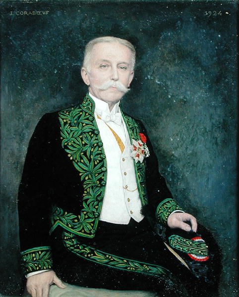 Portrét René Bazina (1853-1932) 1924 (olej na plátně) od Jean Alexandre Coraboeuf