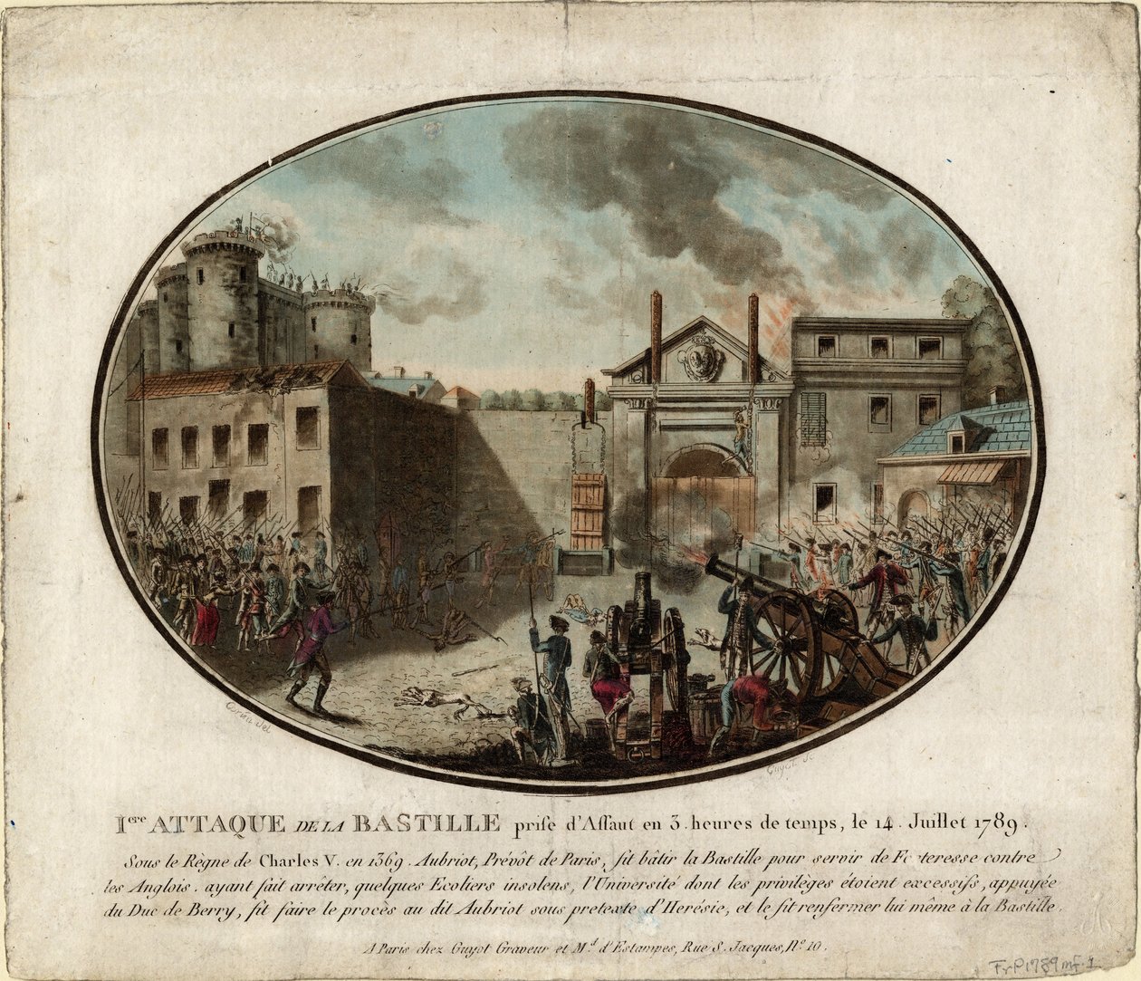 Útok na Bastille dne 14. července 1789, 1789 od Jean Alexis Cornu