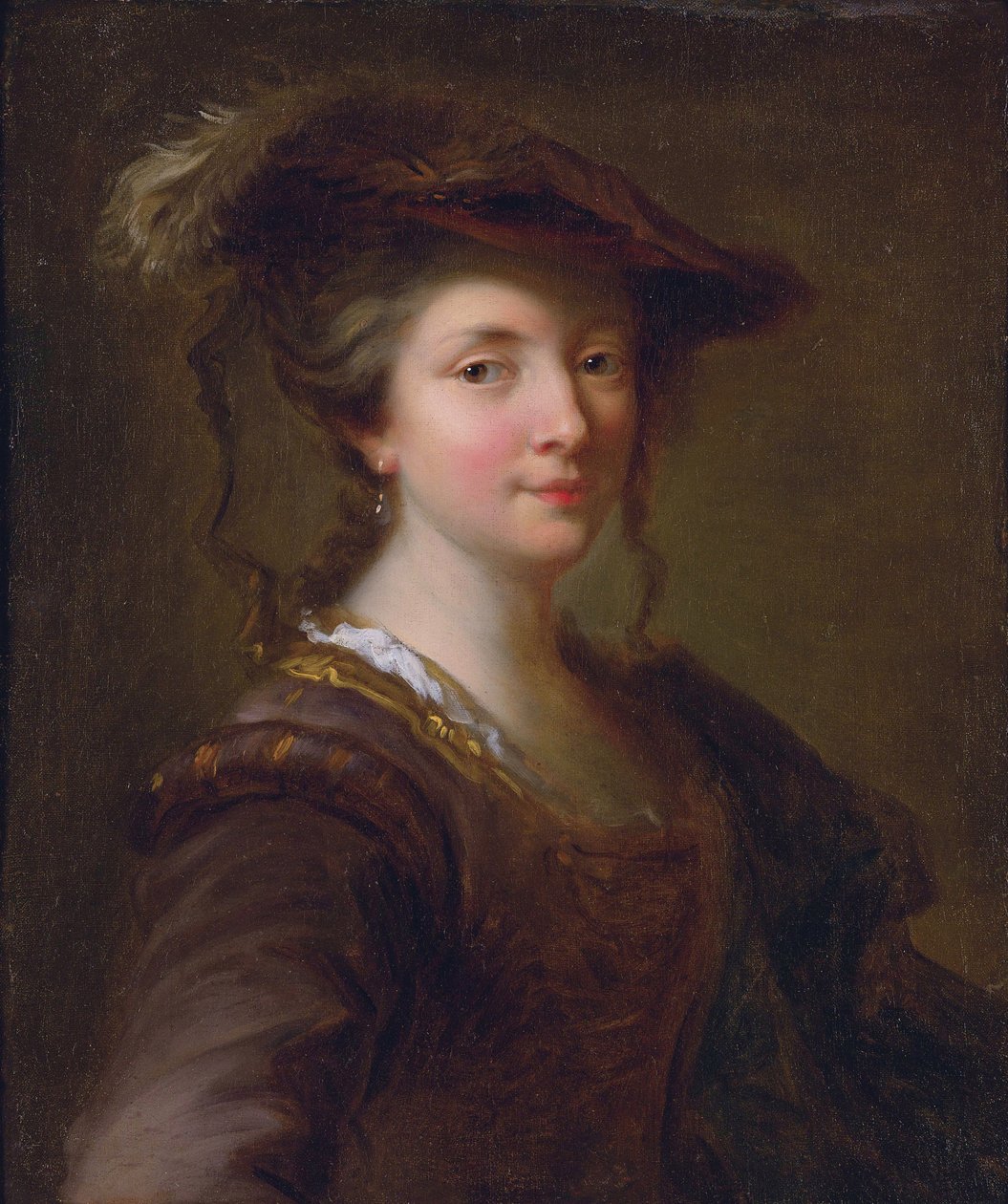 Louise Julie de Mailly-Nesle, Comtesse de Mailly (1710-1751) (Mailly Nesle) - oblíbenkyně Ludvíka XV. - Alexis Grimou (1678-1733). Olej na plátně Rozměr: 57,2 x 48,3 cm Soukromá sbírka od Jean Alexis Grimou