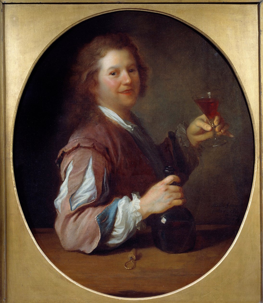 Portrét umělce v pijákovi Obraz Jean Alexis Grimou (1680-1740) 1724 Sun. 1x0,85m od Jean Alexis Grimou