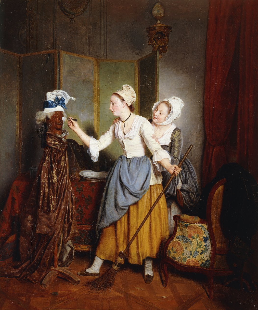 Oblékání manekýna; Manekýnova toaleta, 1835 od Jean Alphonse Roehn