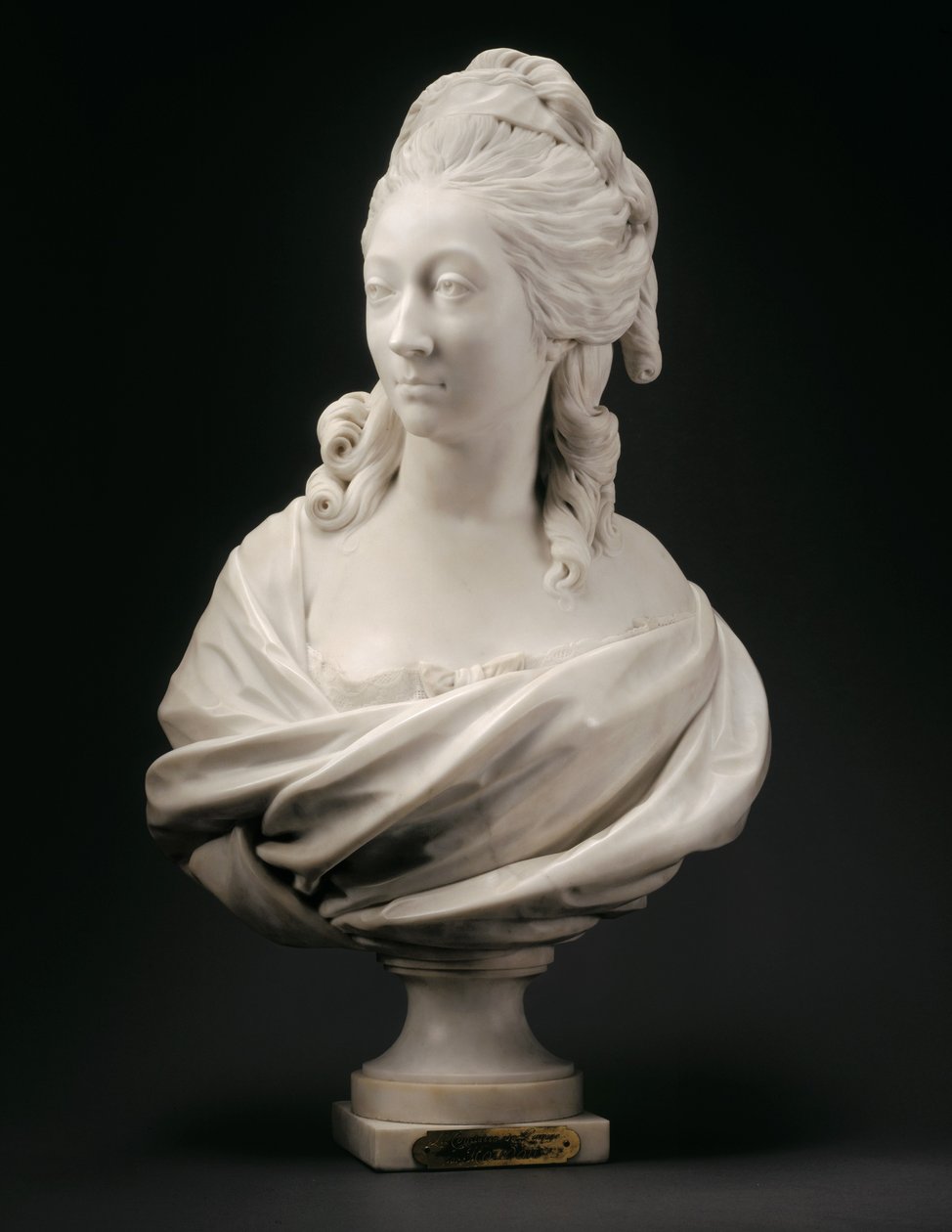 Busta Anne-Marie-Louise Thomase de Domangeville de Sérilly, hraběnky z Pange, 1780 od Jean Antoine Houdon