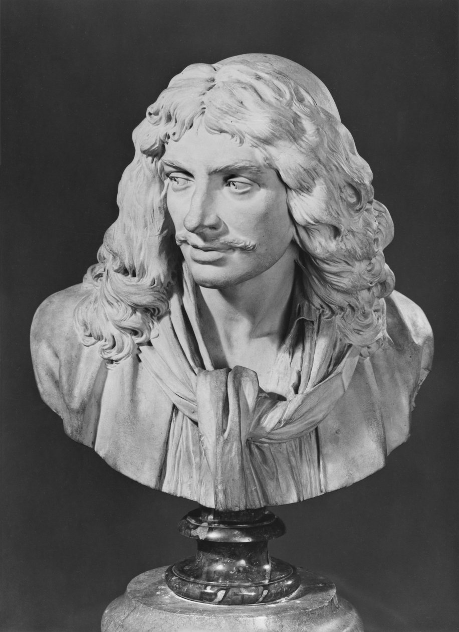 Busta Jean-Baptiste Poquelina, známý jako Moliere, 1781 (terakota) od Jean Antoine Houdon