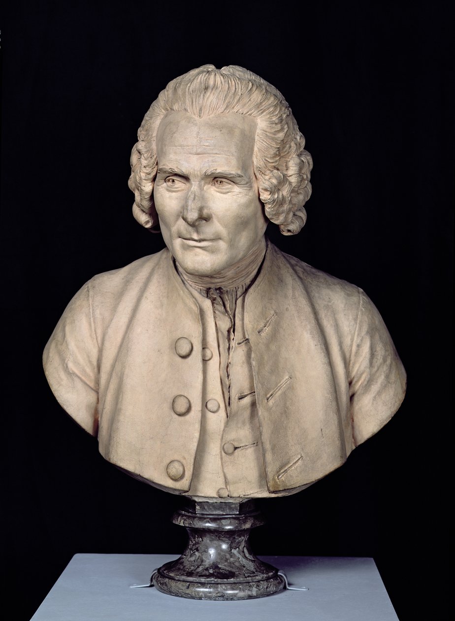 Busta Jean Jacques Rousseau (1712-78) (terakota) od Jean Antoine Houdon