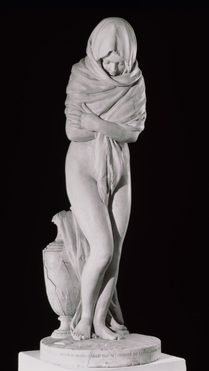 Zima aneb The Chilly Woman (mramor) od Jean Antoine Houdon